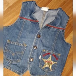 Rare htf vintage levis vest white tab